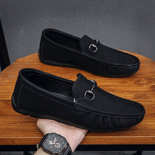 Herren Elegante Mokassins mit modischem Metallverschluss