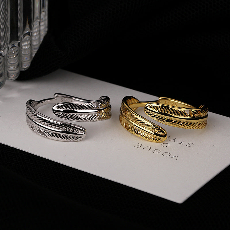 Damen Ring mit filigranem Blattdesign Shop Nory