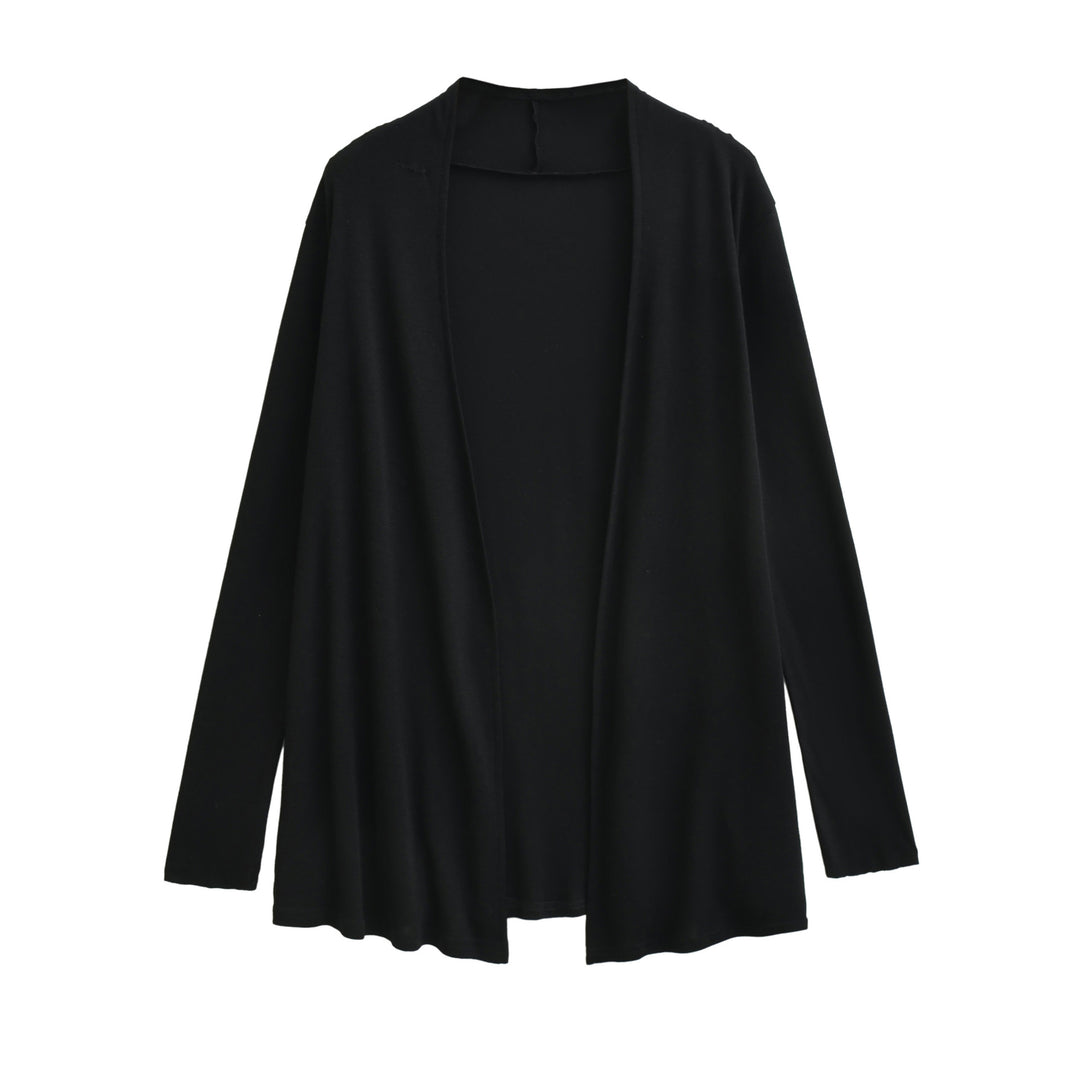 Damen Offener fließender Jersey-Cardigan mit Wasserfallkante Shop Nory