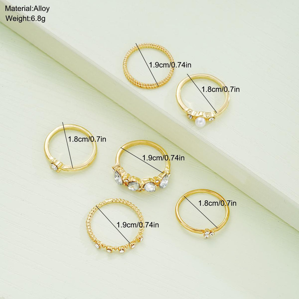 Damen zartes und verspieltes Ringset Shop Nory