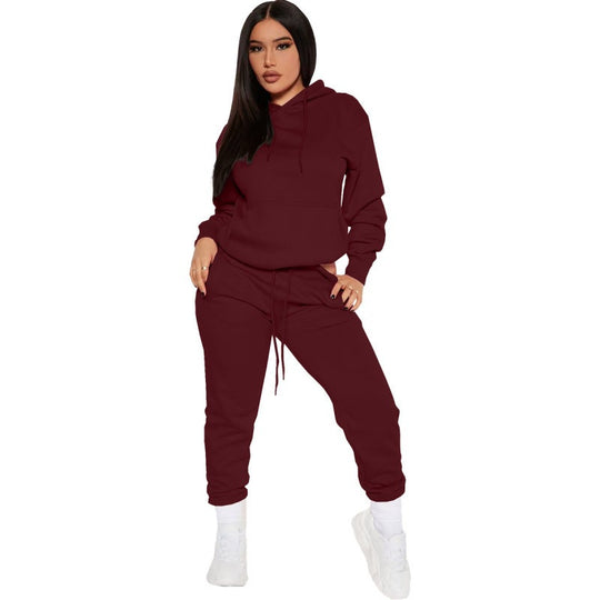 Damen nan zweiteiliges Lounge-Set mit Kapuzenpullover und High-Waist Jogginghose aus weichem French Terry Shop Nory