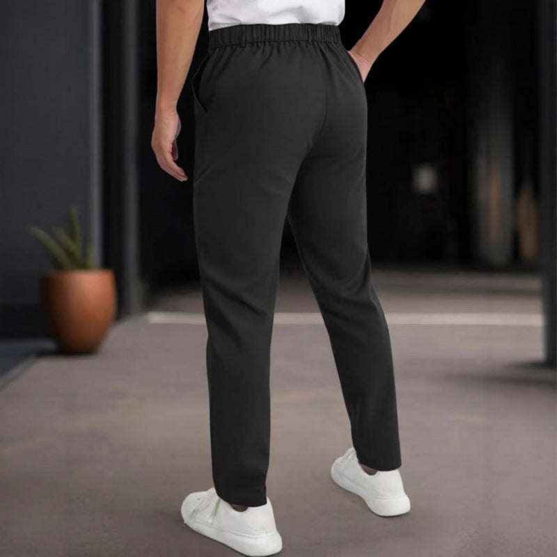 Herren stylische Slim-Fit Anzughose mit plissiertem Design