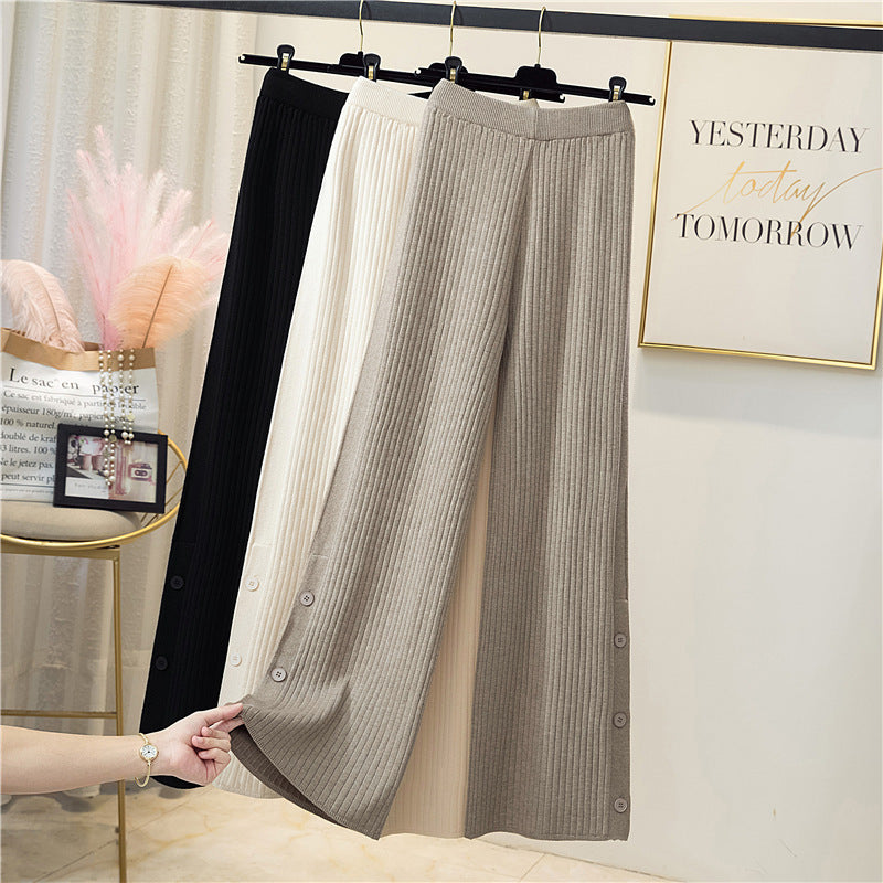Damen Elegante und bequeme Rippstrickhose Shop Nory