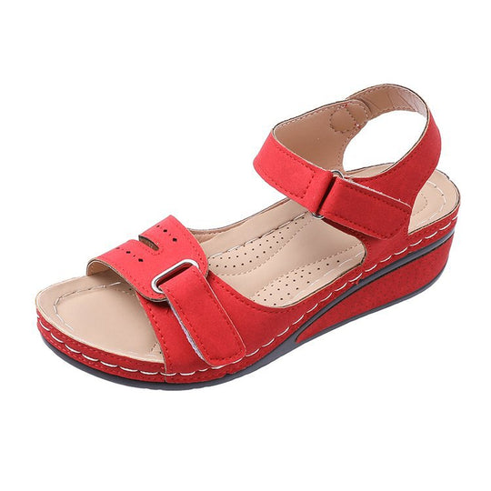 Damen Wedge-Sandaletten mit verstellbarem Riemendesign und gepolsterter Fußbettung