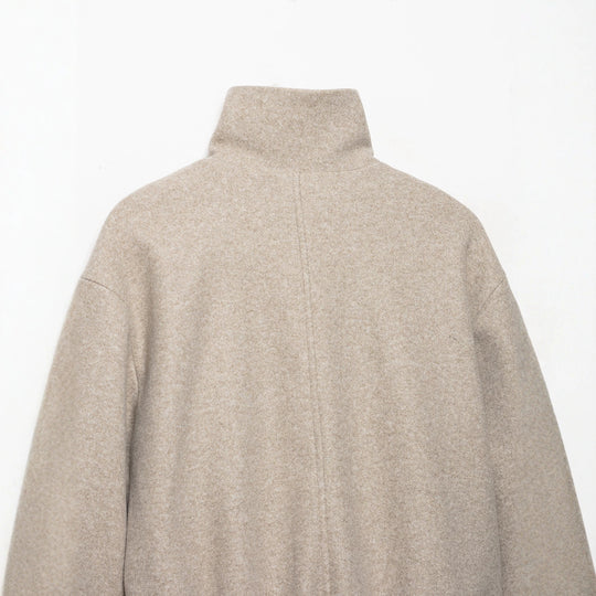 Damen Cropped Wollmix-Blousonjacke mit hohem Funnelkragen, Reißverschluss und gerafftem Saum Shop Nory