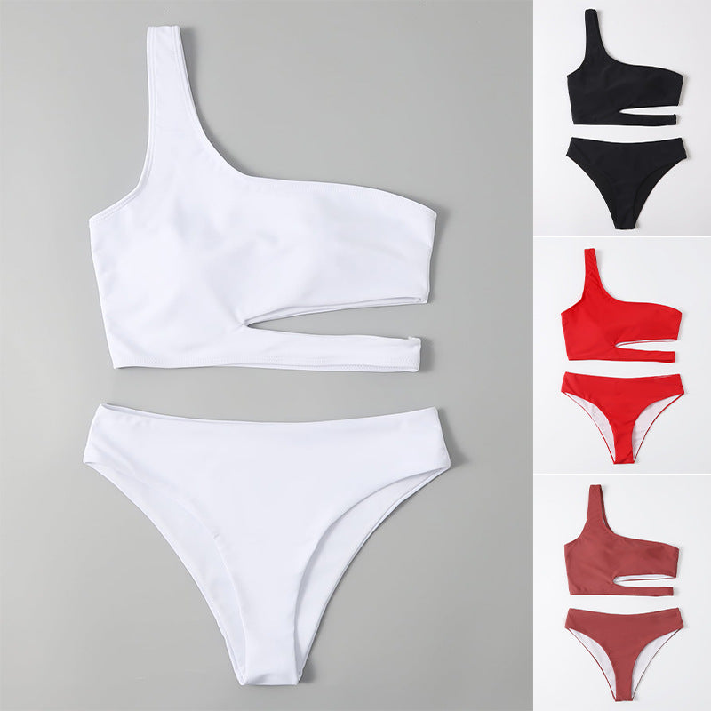 Damen Einseitiger Bikini mit innovativem Cut-Out