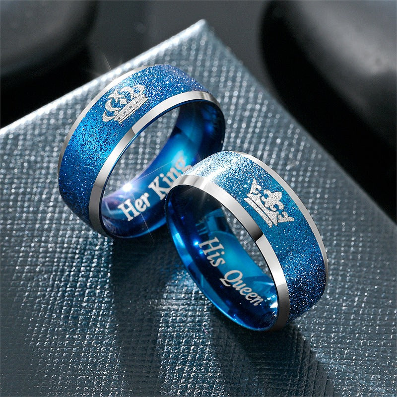 Herren Ring mit glitzerndem Oberflächenfinish und graviertem Schriftzug Shop Nory