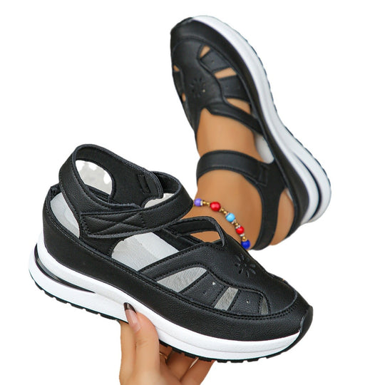 Damen Keilsandalen mit verstellbarem Klettverschluss und orthopädischer Komfortsohle Shop Nory