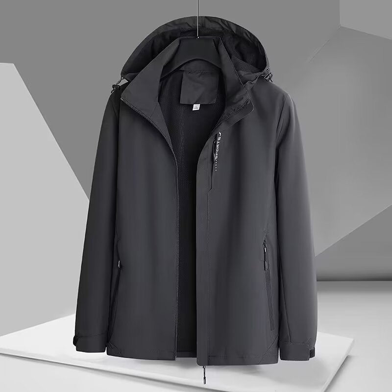 Herren Wind- und Wasserabweisende Softshelljacke mit Kapuze, atmungsaktiver Membran und verdecktem Reißverschluss Shop Nory