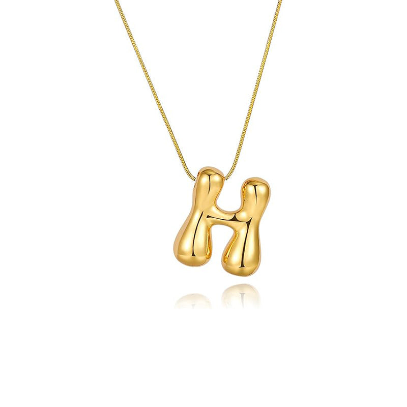 Damen Halskette mit skulpturalem Anhänger und feinem Gliederdesign Shop Nory