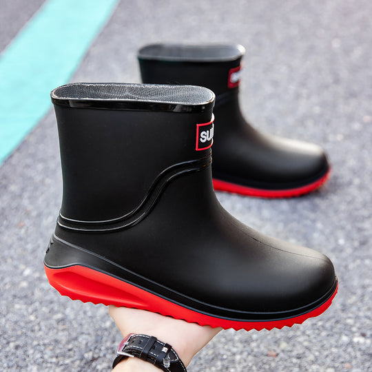 Damen Kurzschaftige Regenstiefeletten mit verstellbarem Zugband und reflektierendem Saum Shop Nory
