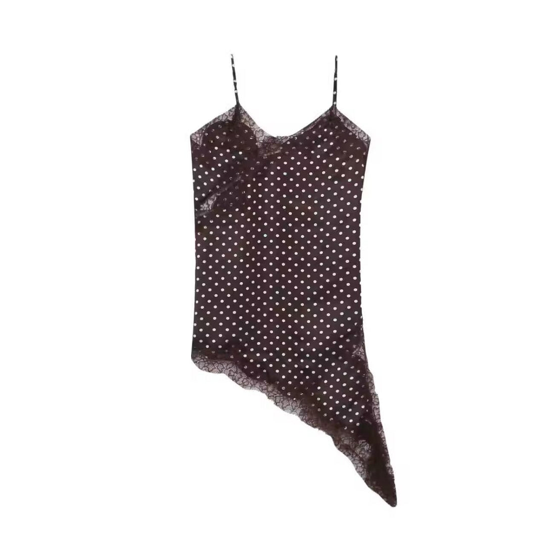 Damen asymmetrisches Spaghetti-Top