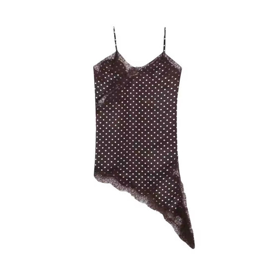 Damen asymmetrisches Spaghetti-Top