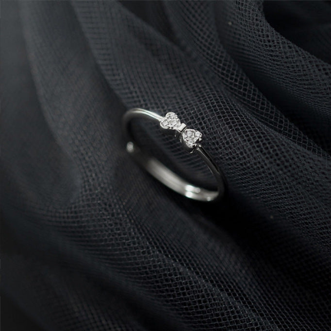 Damenring mit elegantem Doppelstein-Design Shop Nory