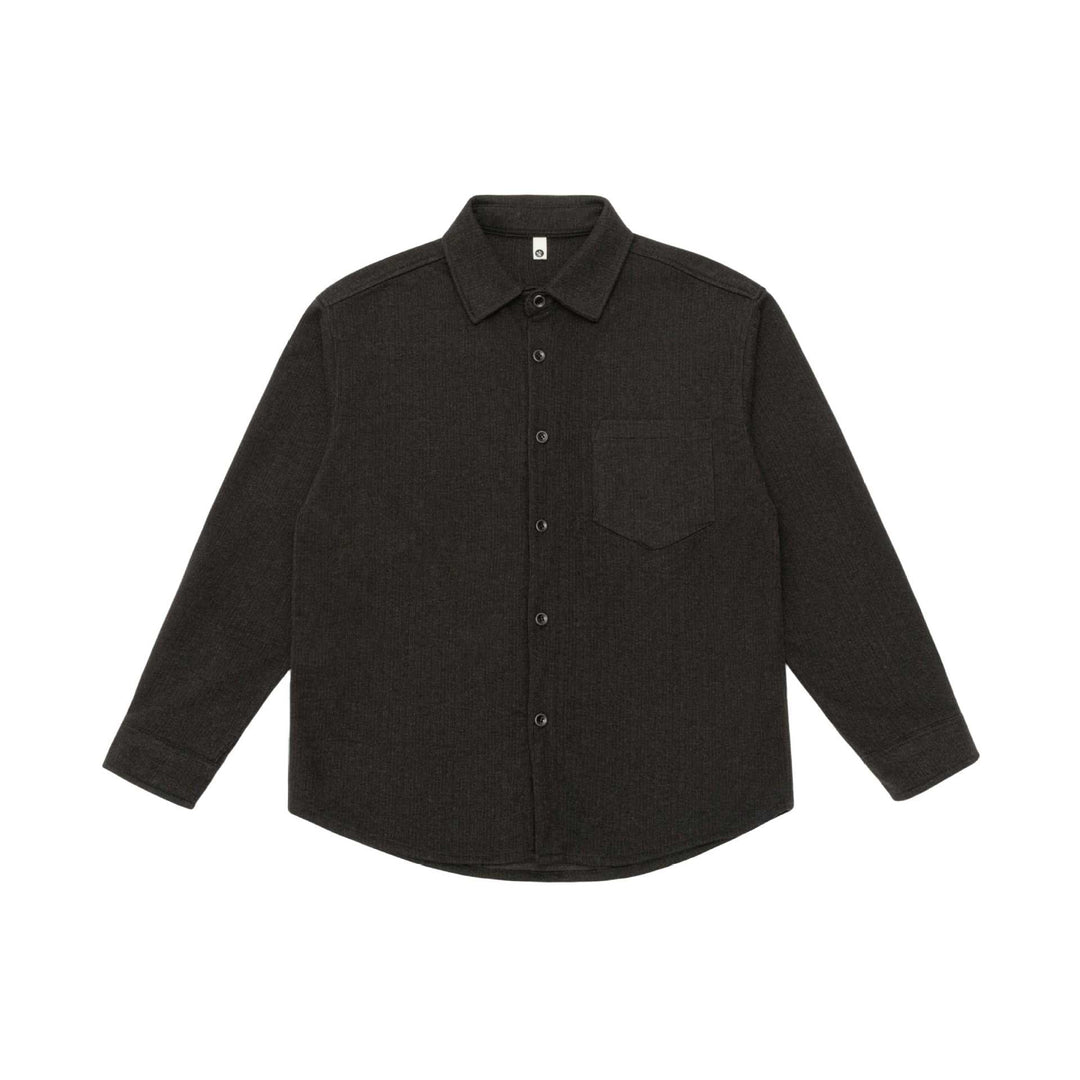 Herren Hemdjacke aus Wollmix mit Kentkragen und Brustpattentasche Shop Nory