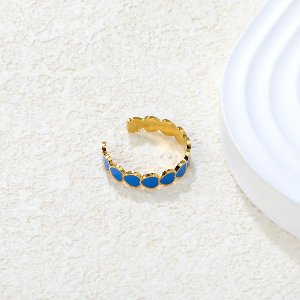 Damen Offenes Armband mit Herzmotiven Shop Nory