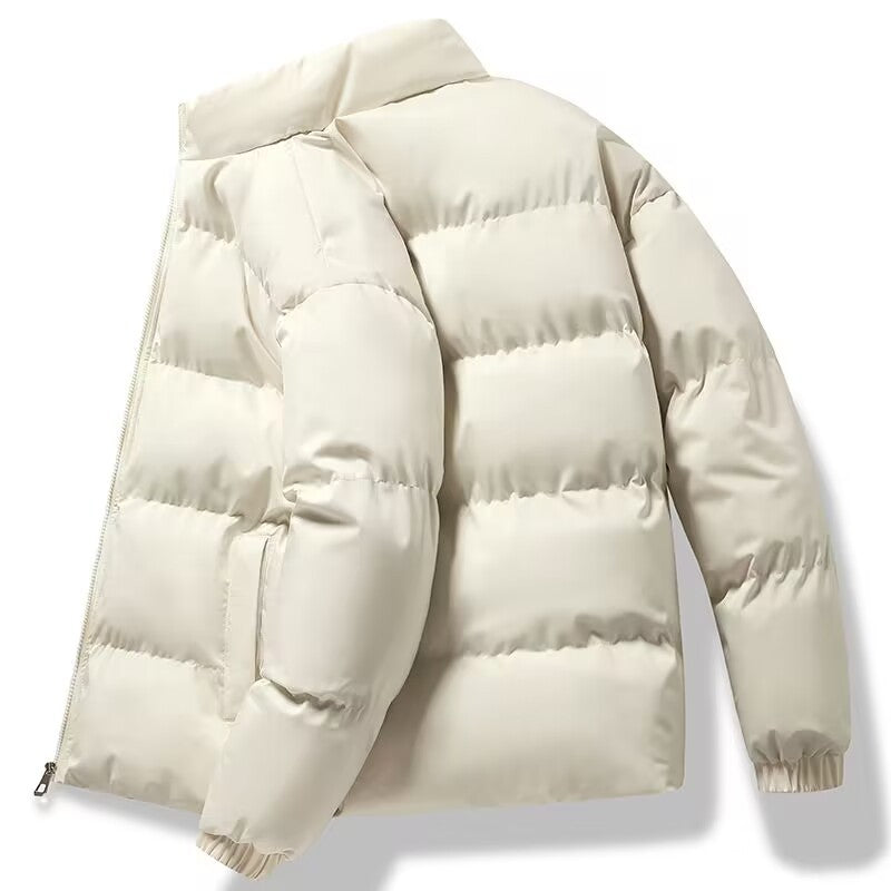 Damen Kurz geschnittene Thermo-Pufferjacke mit Stehkragen und minimalistischer Zipperfront Shop Nory