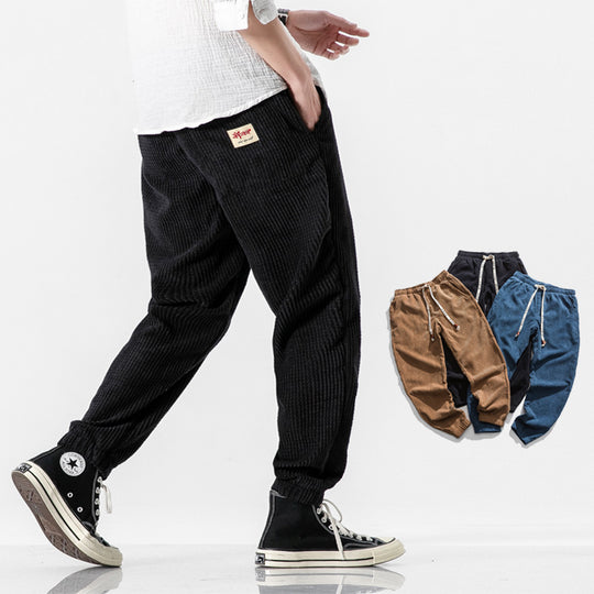 Herren Cordhose im Jogger‑Stil aus Cordvelours mit elastischem Bund und gerippten Beinabschlüssen Shop Nory
