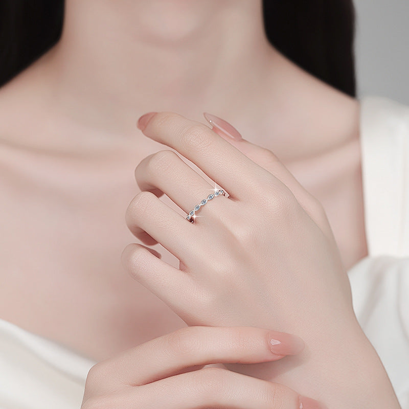 Damen Wellenförmiger Zirkonia-Ring Shop Nory