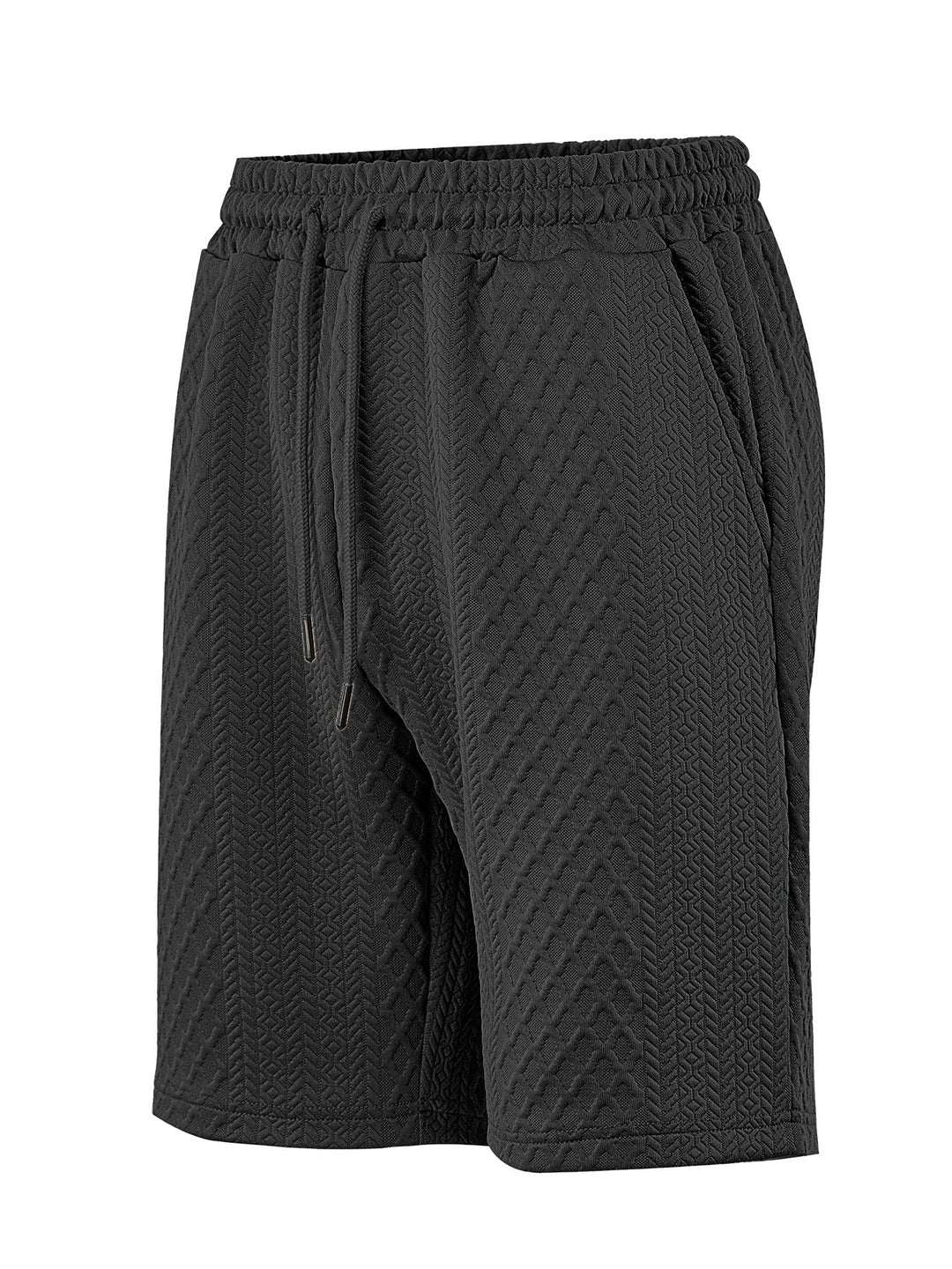 Herren nan strukturierte Lounge-Shorts mit Elastikbund Tunnelzug und seitlichen Eingrifftaschen