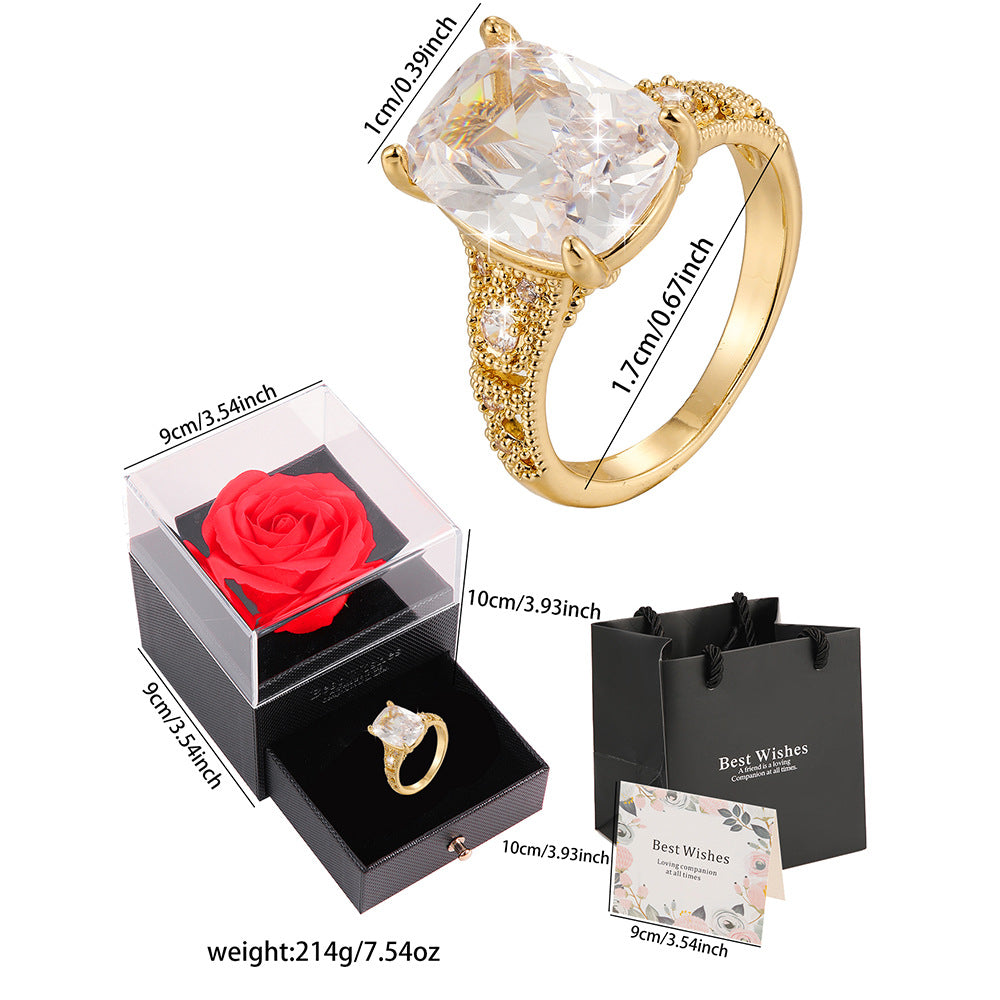 Damen Eleganter Ring mit grünem Edelstein Shop Nory