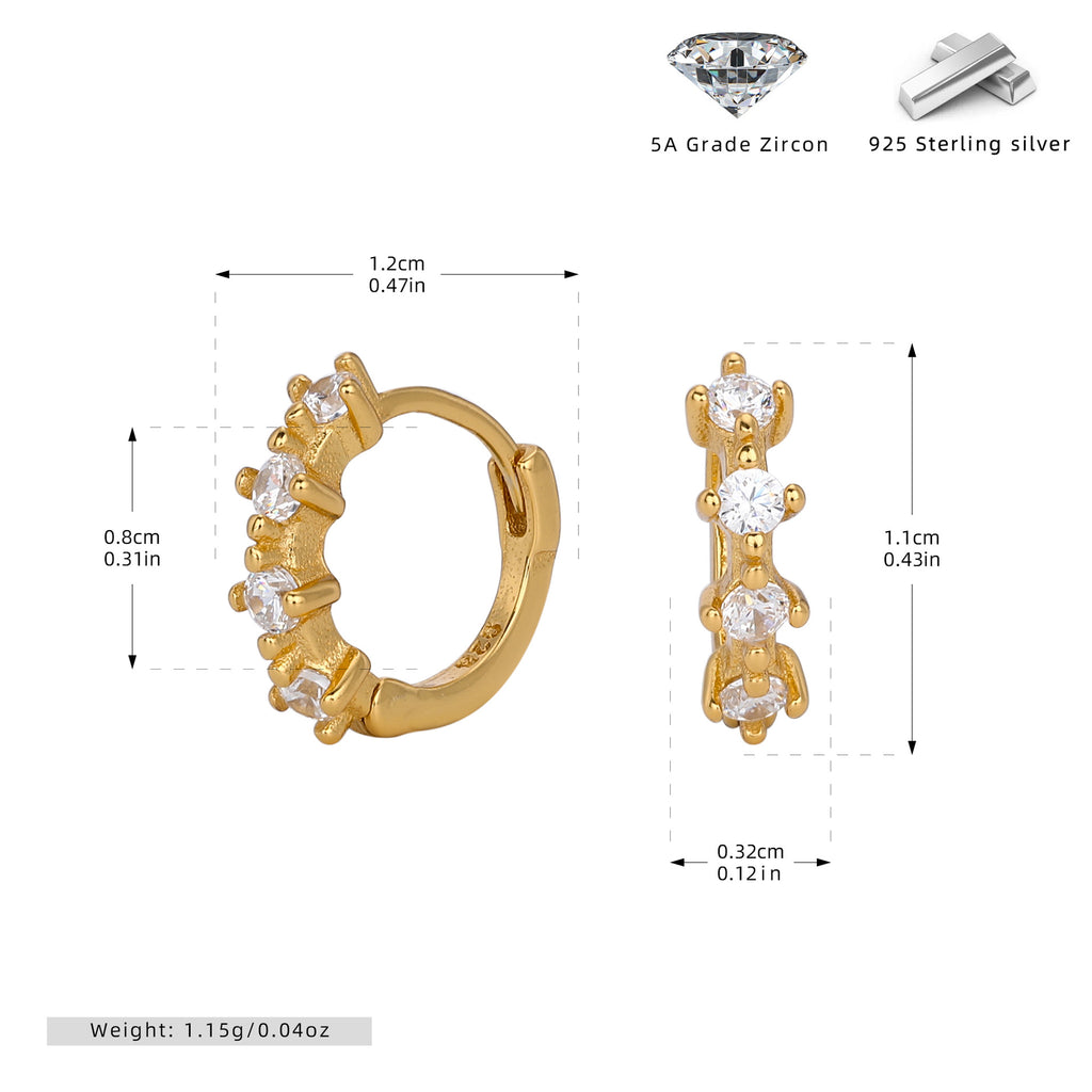 Damen Creolen Ohrringe mit funkelnden Zirkonsteinen und elegantem Design Shop Nory