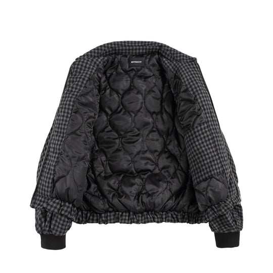 Unisex Boxy-Karos-Steppblouson mit Reißverschluss und elastischem Saum Shop Nory