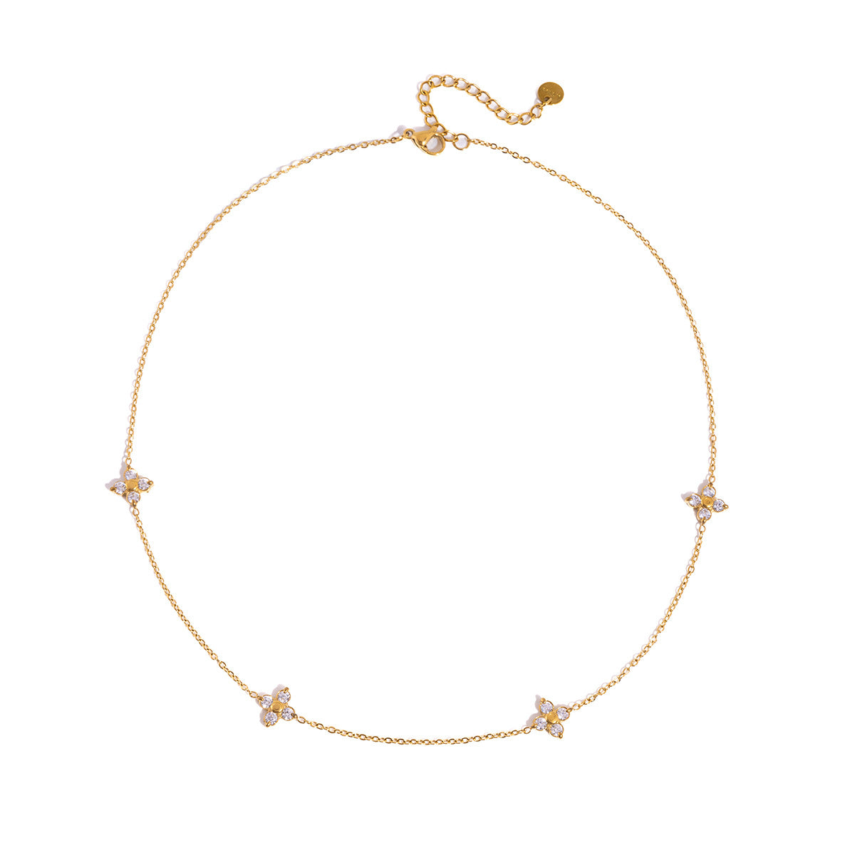 Damen Halskette mit funkelnden Zirkonia und hypoallergenem Edelstahl Shop Nory