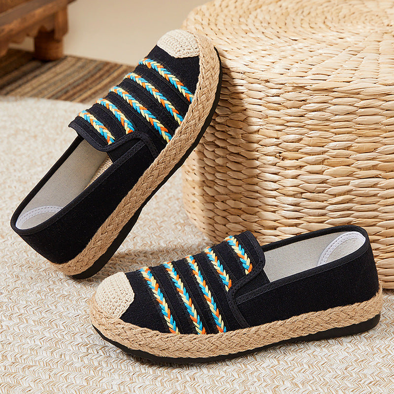 Damen Bequeme und modische Espadrilles mit flexibler Gummisohle