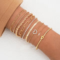 Damen Armband-Set mit eleganten Kettendesigns und funkelnden Details Shop Nory