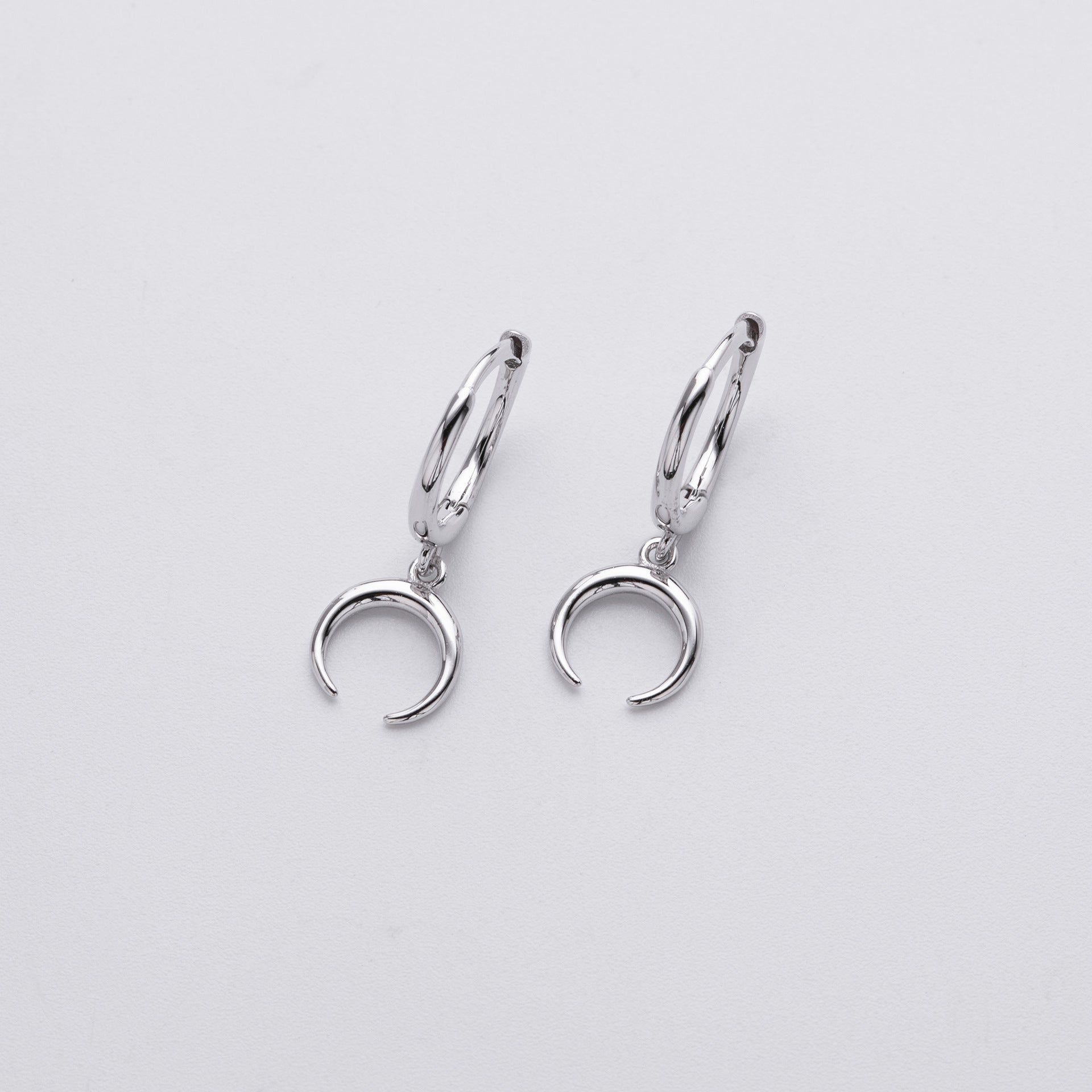 Damen Ohrhänger mit Mondanhänger aus 925 Sterling Silber Shop Nory