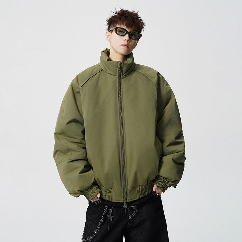 Herren Oversized Windjacke mit Stehkragen und elastischen Bündchen Shop Nory