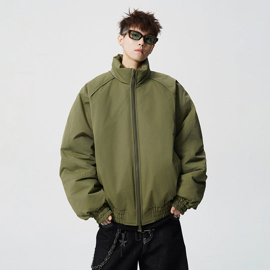 Herren Oversized Windjacke mit Stehkragen und elastischen Bündchen Shop Nory