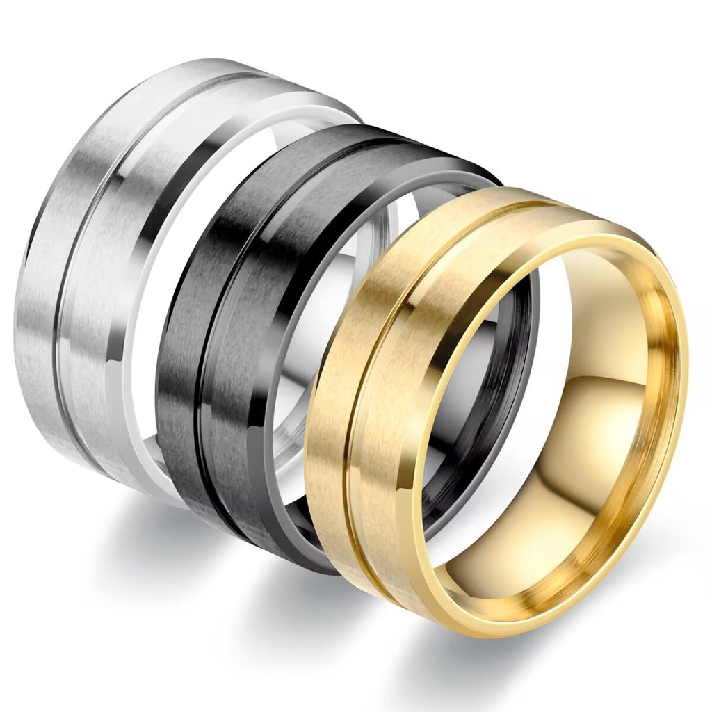 Herren Ring mit modernem und stilvollem Design aus hochwertigem Edelstahl Shop Nory