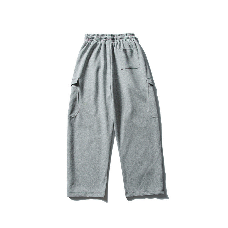 Herren Relaxed-Fleece-Cargohose mit elastischem Kordelbund und Utility-Taschen Shop Nory