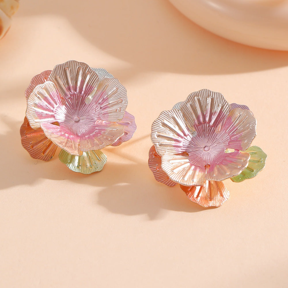 Damen Ohrstecker im floralen Design aus hochwertigem Metall Shop Nory
