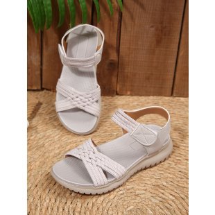 Damen Freizeit-Sandalen mit geflochtenem Riemendesign und komfortabler Fußbettung