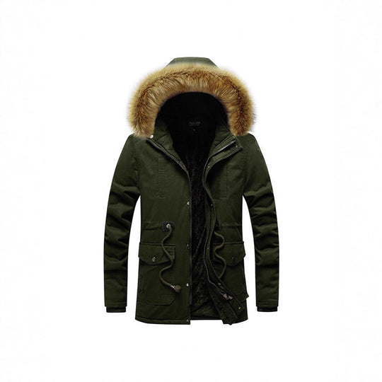 Herren Winterparka mit Kunstfellkapuze und Teddyfutter Shop Nory