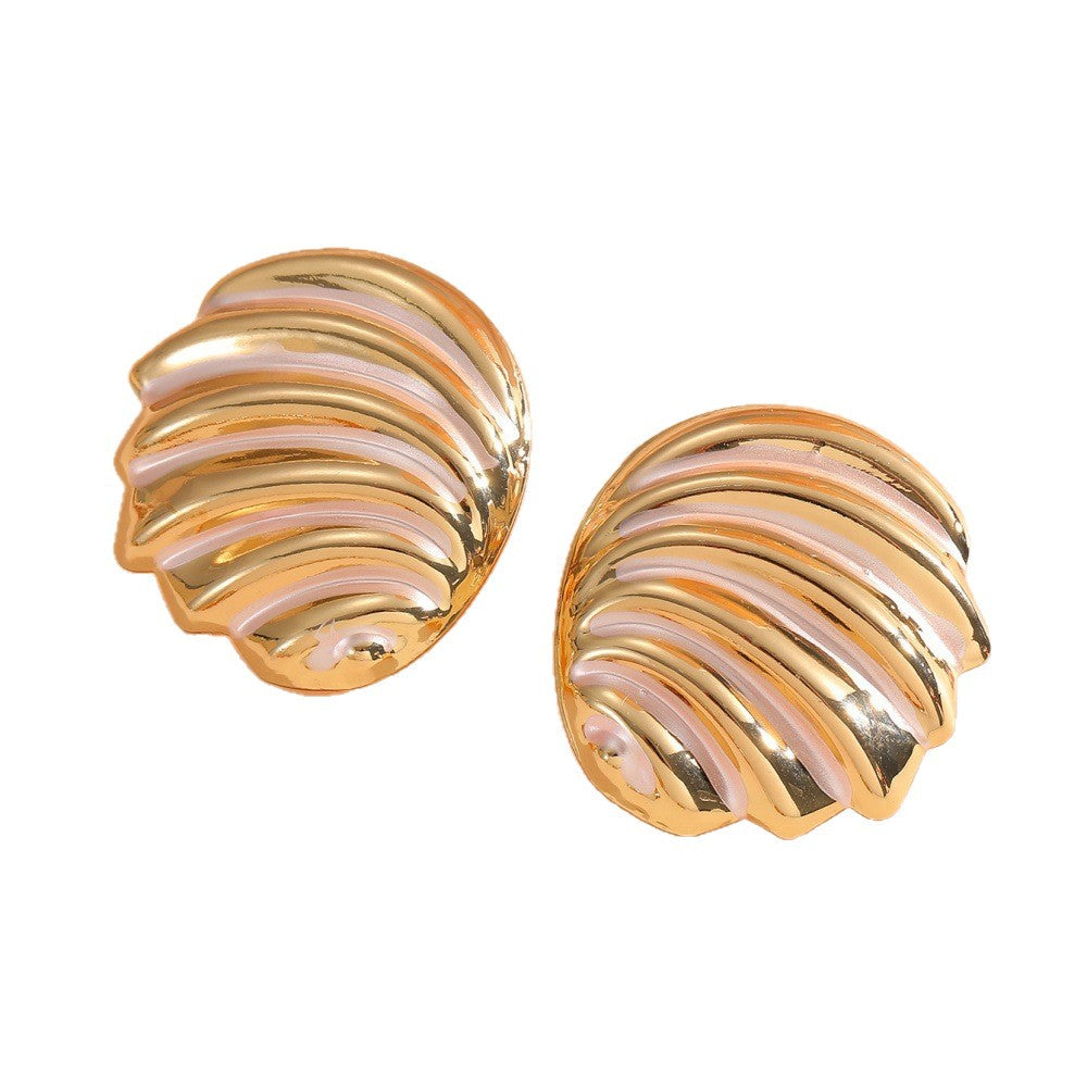 Damen Ohrclips im maritimen Muschel-Design Shop Nory
