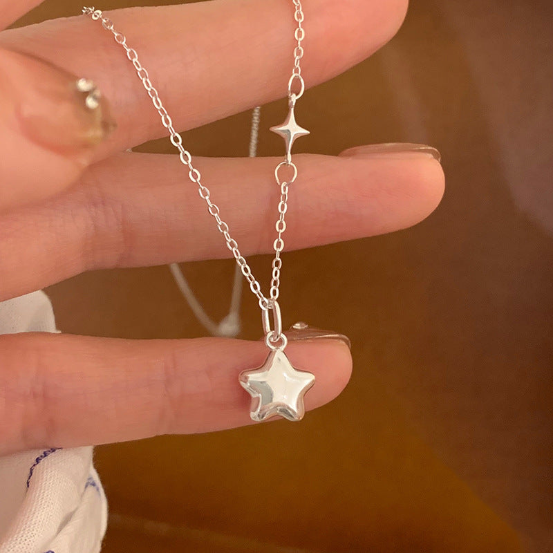 Damen Halskette mit funkelndem Sternanhänger und eleganter Gliederkette Shop Nory