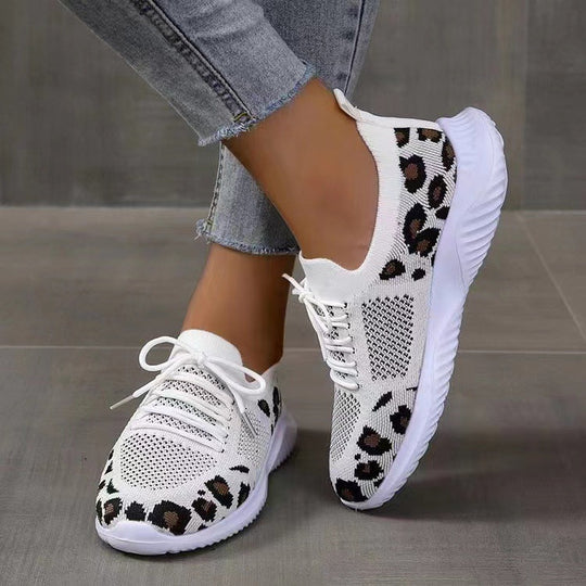 Damen Atmungsaktive Sneakers im modernen Leopardenmuster