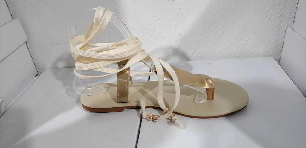 Damen Strand-Sandalen mit dekorativen Riemen und komfortabler Sohle