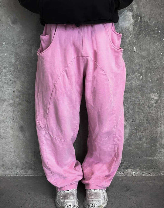 Herren nan Oversize-Freizeitjogger mit geschwungenen Nahtdetails, Kordelzugbund und elastischen Beinabschlüssen Shopnory