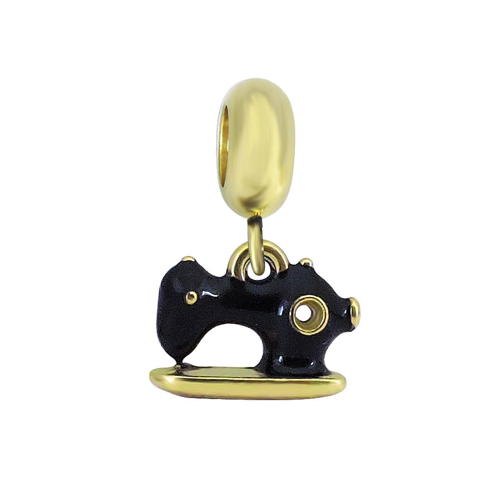 Verspielter Kaktus-Charm Anhänger mit Emaille und Strass