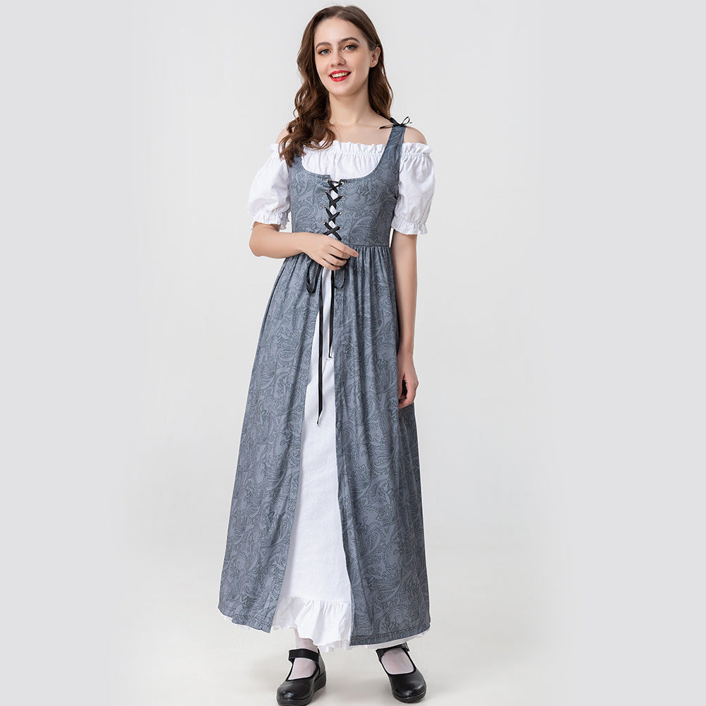 Damen Trachtenkleid mit romantischen Rüschendetails und bezaubernder Schnürung