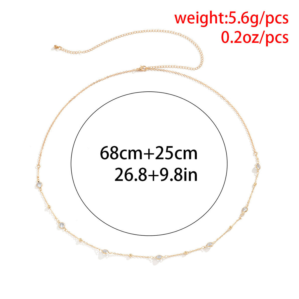 Damen Bauchschmuck mit funkelnden Zirkonia-Details Shop Nory