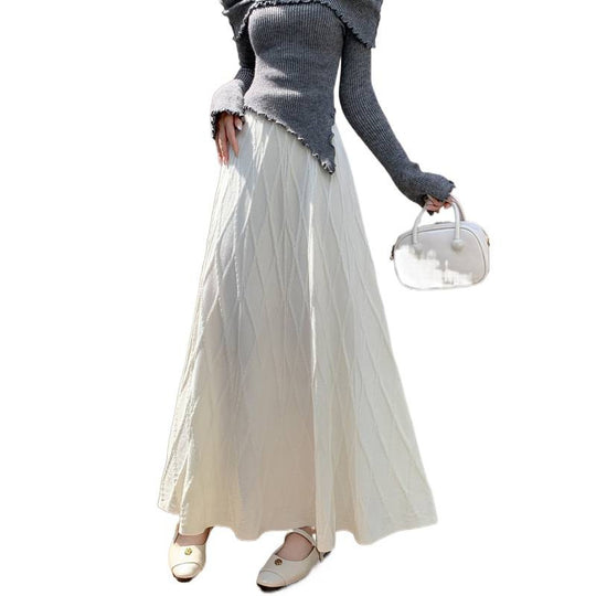 Damen Maxirock mit raffiniertem Rautenmuster Shop Nory