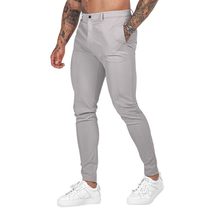 Herren elegante Slim-Fit Chinohose mit elastischem Bund und praktischen Taschen ShopNory