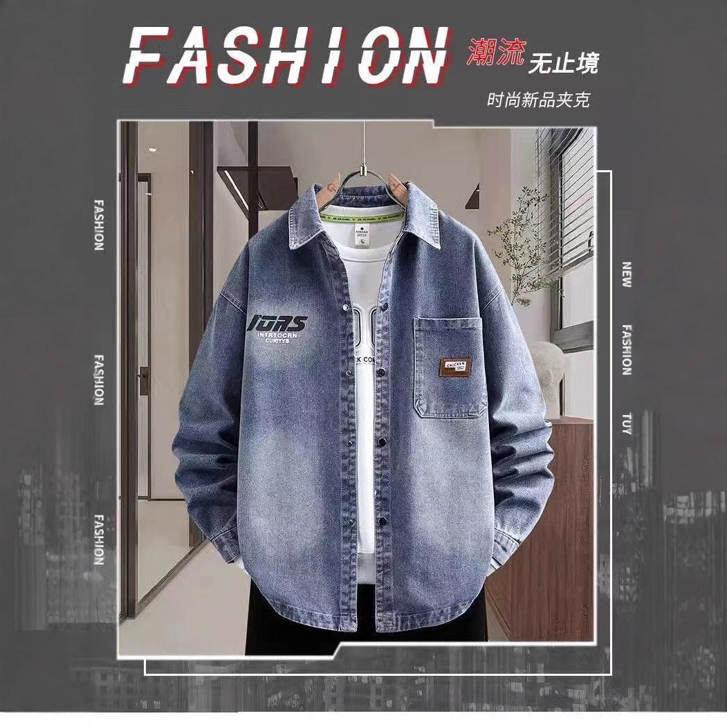 Herren Lässige Denim-Jacke Shop Nory