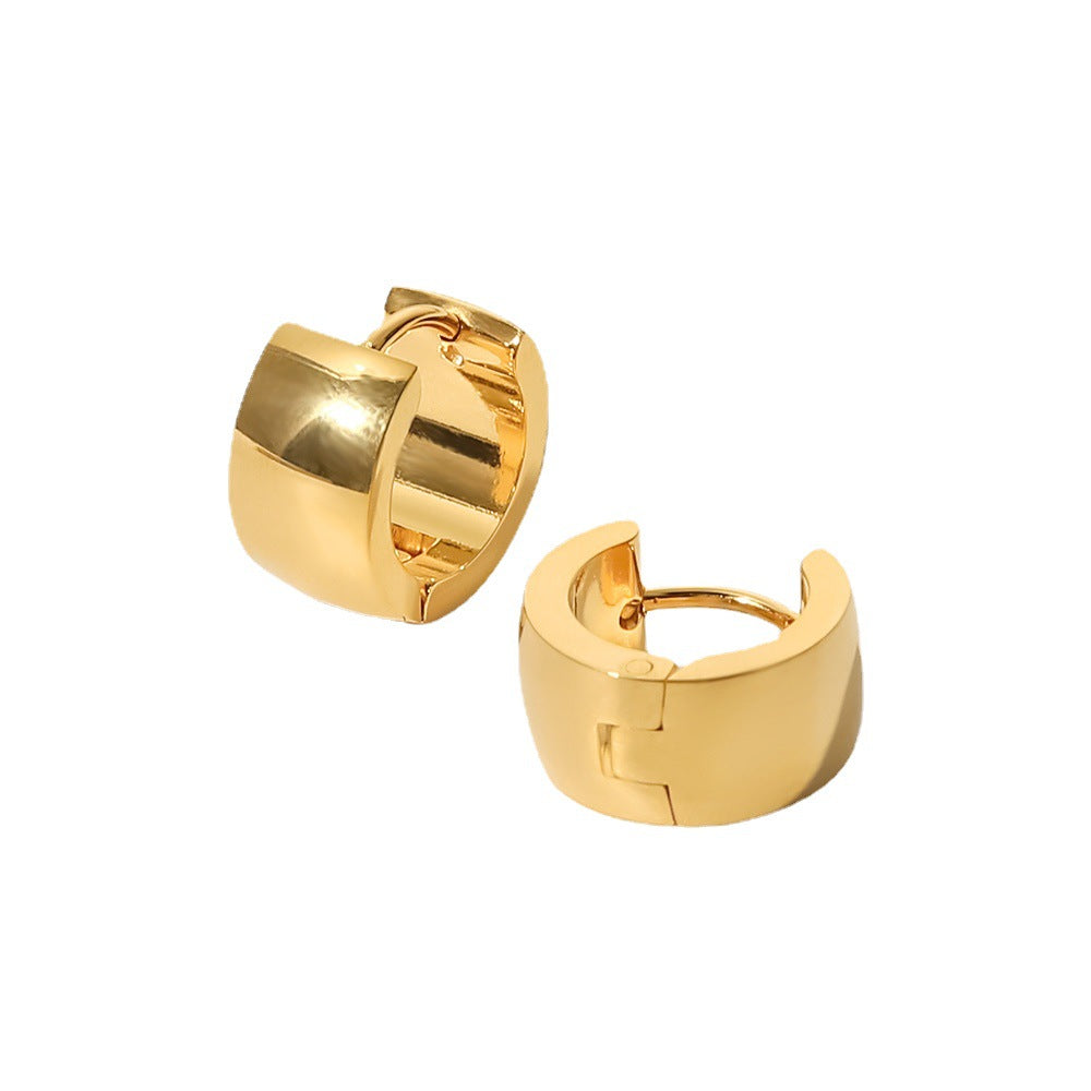 Damen Creolen Ohrringe mit modernem, glänzendem Design Shop Nory